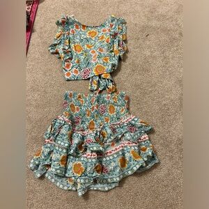 floral two piece set